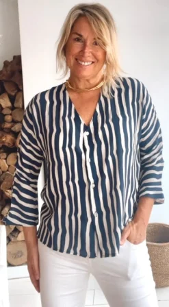 Camisa rayas marino
