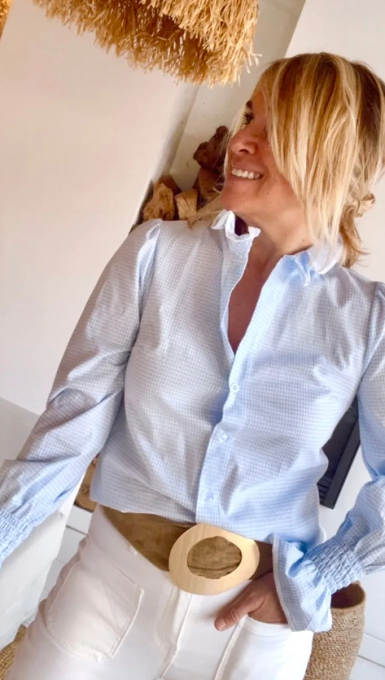 Camisa vichy azul