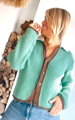 Chaqueta mykonos turquesa