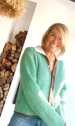 Chaqueta mykonos turquesa
