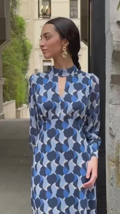 Vestido Caracola azul