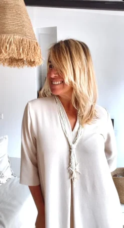 Vestido Laura beige