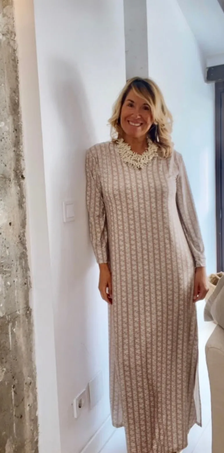 Vestido Marilyn beige kaki